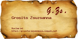 Grosits Zsuzsanna névjegykártya